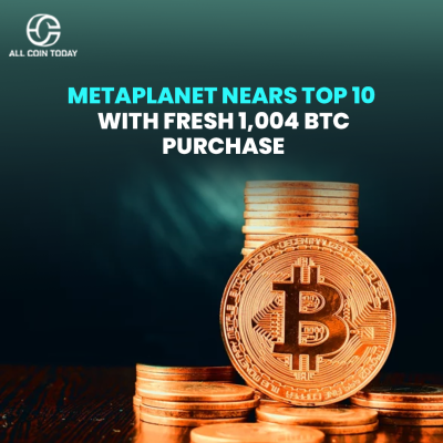 Metaplanet Nears Top 10 With Fresh 1,004 BTC Purchase